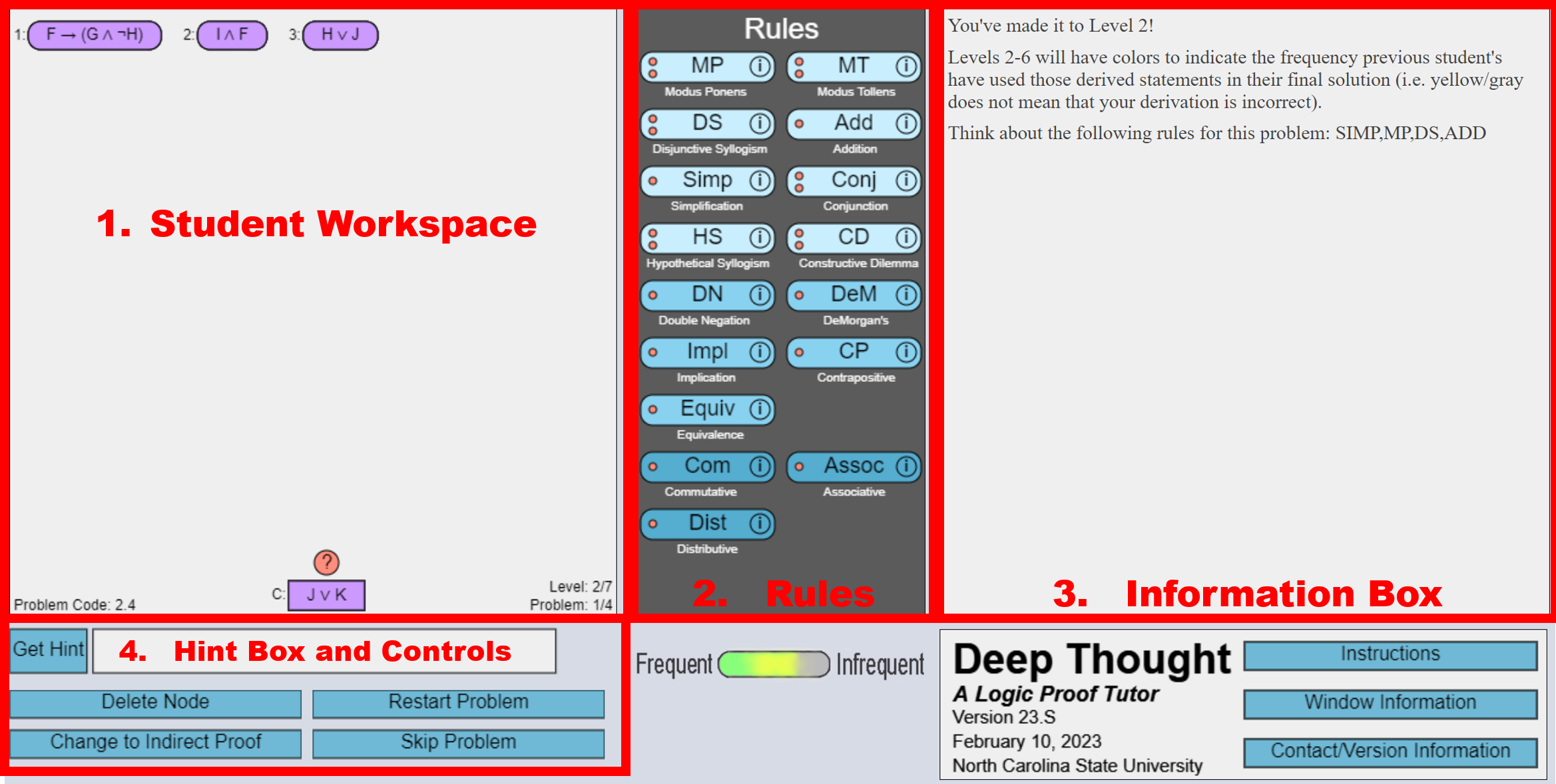 logic tutor interface