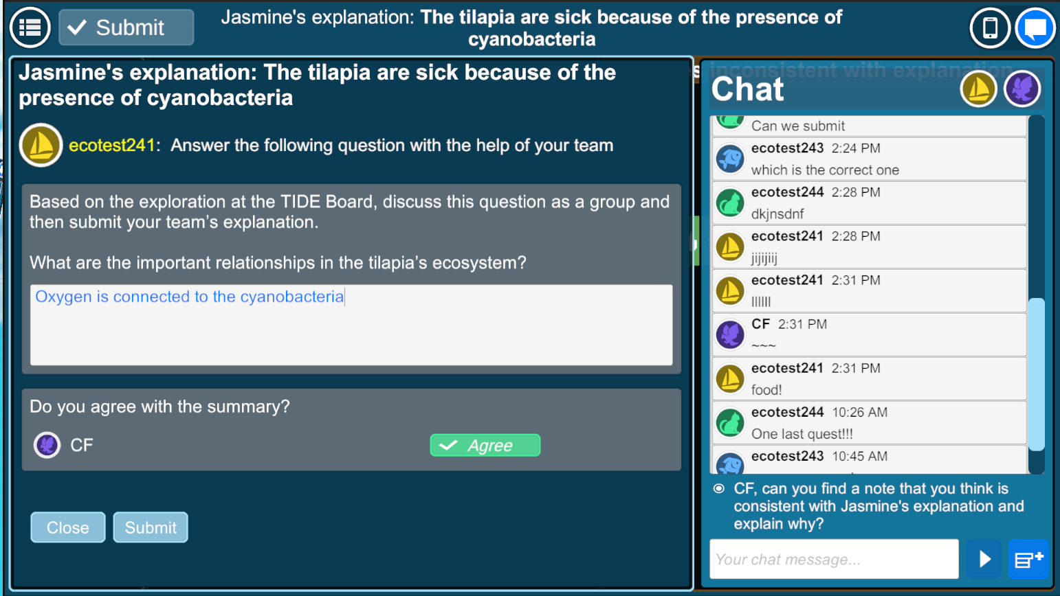 Image of EcoJourneys collaborative activity.