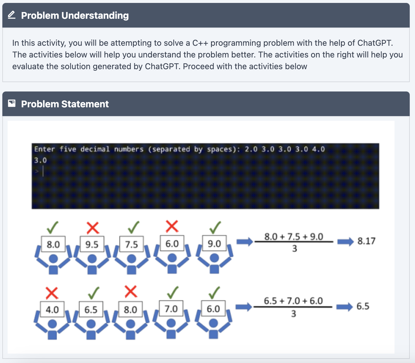 Problem understanding instructions and prompt problems