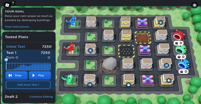 Screenshot of the Kaiju Cats Board